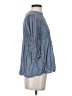 One September 100% Rayon Blue 3/4 Sleeve Blouse Size S - photo 4