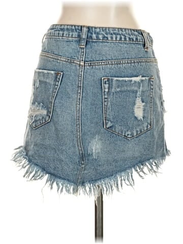 Signature Eight Denim Skirt (view 2)