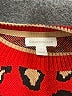 Charter Club Animal Print Red Pullover Sweater Size S - photo 7