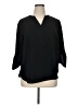 Maurices 100% Polyester Black 3/4 Sleeve Blouse Size 0X - photo 1