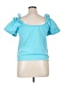 Unbranded 100% Cotton Teal Blue Short Sleeve Top Size XXL (estimated) - photo 2