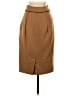 Poleci Solid Brown Wool Skirt Size 2 - photo 2