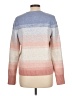 Ann Taylor LOFT Stripes Pink Gray Pullover Sweater Size L - photo 2