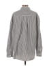 AE77 100% Cotton Stripes Silver Long Sleeve Button-Down Shirt Size S - photo 2