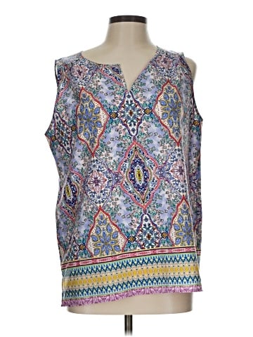 fleur bleue Sleeveless Blouse (view 1)