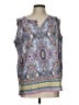 fleur bleue 100% Polyester Blue Sleeveless Blouse Size L - photo 1
