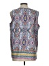fleur bleue 100% Polyester Blue Sleeveless Blouse Size L - photo 2