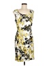 Ann Taylor Print Yellow Cocktail Dress Size 6 - photo 1