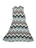 Justice Chevron-herringbone Teal Dress Size 8 - photo 1