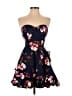 B. Darlin Floral Blue Cocktail Dress Size 1 - 2 - photo 1