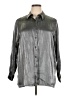 Karen Scott Metallic Silver Long Sleeve Blouse Size 1X - photo 1