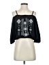 Joe Boxer Black 3/4 Sleeve Blouse Size S - photo 1