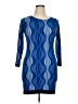 Assorted Brands Graphic Blue Cocktail Dress Size 16 - photo 1