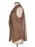 CAbi Brown Sleeveless Button-Down Shirt Size L - photo 5