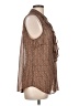CAbi Brown Sleeveless Button-Down Shirt Size L - photo 4