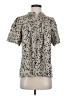 Assorted Brands 100% Polyester Polka Dots Gray Short Sleeve Blouse Size S - photo 1