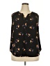 Ryan Wythe 100% Polyester Floral Black Sleeveless Blouse Size 2X - photo 1