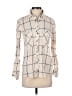 Zara Plaid Ivory Long Sleeve Blouse Size S - photo 1