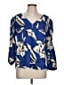 Veronica Beard Blue 3/4 Sleeve Silk Top Size 10 - photo 1