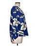 Veronica Beard Blue 3/4 Sleeve Silk Top Size 10 - photo 4