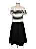 Talbots Stripes Black Casual Dress Size 12 - photo 1