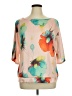 Unbranded 100% Polyester Floral Tan Orange 3/4 Sleeve Blouse Size XL - photo 1