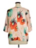 Unbranded 100% Polyester Floral Tan Orange 3/4 Sleeve Blouse Size XL - photo 2