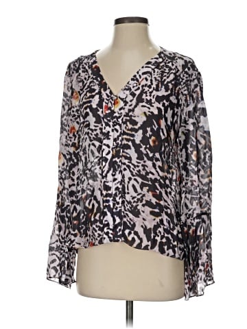 Parker Long Sleeve Silk Top (view 1)