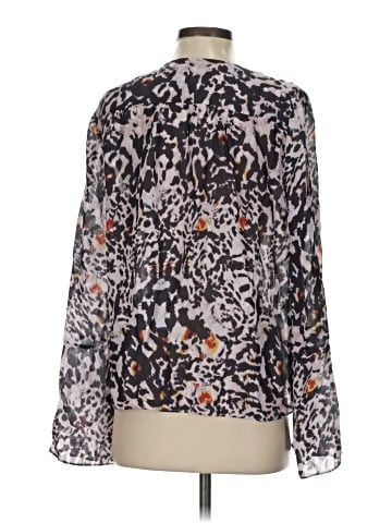 Parker Long Sleeve Silk Top (view 2)