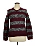 Kenneth Cole REACTION Stripes Burgundy Pullover Sweater Size XL - photo 1