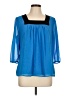 East5th 100% Polyester Blue 3/4 Sleeve Blouse Size L - photo 1