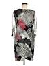 Ali Ro 100% Polyester Graphic Gray Casual Dress Size 8 - photo 1