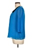 East5th 100% Polyester Blue 3/4 Sleeve Blouse Size L - photo 5