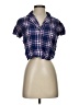 Rails 100% Rayon Plaid Purple Short Sleeve Blouse Size XS - photo 1