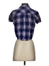 Rails 100% Rayon Plaid Purple Short Sleeve Blouse Size XS - photo 2