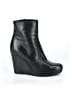 Prada Linea Rossa 100% Leather Black Leather Wedge Boots Size EU 37 1/2 - photo 1