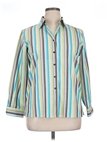 Foxcroft 3/4 Sleeve Button-Down Shirt (view 1)