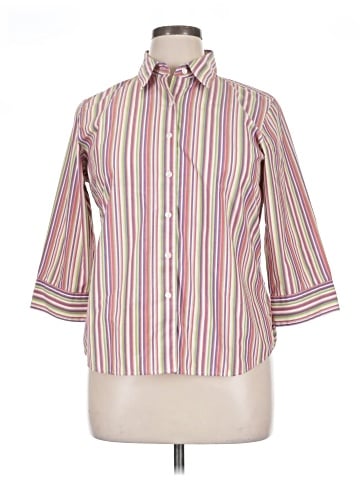 Foxcroft 3/4 Sleeve Button-Down Shirt (view 1)
