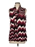 Spense Chevron-herringbone Burgundy Sleeveless Blouse Size M - photo 1
