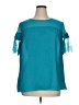 Worthington 100% Polyester Teal Short Sleeve Blouse Size 0X - photo 1