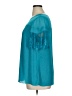 Worthington 100% Polyester Teal Short Sleeve Blouse Size 0X - photo 5