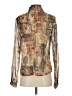 True Grit 100% Polyester Paisley Brown Long Sleeve Blouse Size XS - photo 2