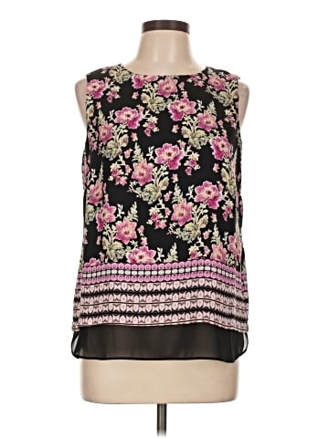 Rose + Olive Sleeveless Blouse (view 1)