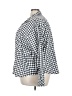 auden 100% Cotton Checkered-gingham White 3/4 Sleeve Button-Down Shirt Size 3X - photo 5
