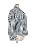 auden 100% Cotton Checkered-gingham White 3/4 Sleeve Button-Down Shirt Size 3X - photo 4