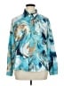 Unbranded Print Blue Long Sleeve Blouse Size XL (estimated) - photo 1