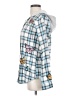 Assorted Brands 100% Cotton Argyle Blue Long Sleeve Blouse Size S - photo 5