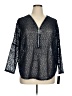 Alfani 100% Polyester Silver 3/4 Sleeve Blouse Size 1X - photo 1