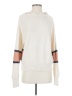 360 Sweater 100% Cotton Color Block Ivory Pullover Sweater Size S - photo 1