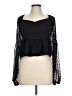 Boohoo 100% Polyester Black Long Sleeve Blouse Size 10 - photo 1
